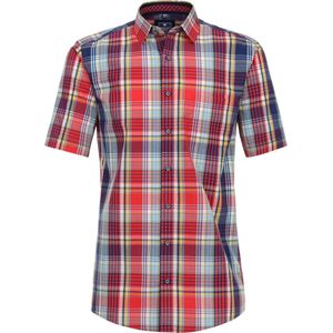 Redmond - overhemd - heren - Regular Fit - korte mouw - rood blauw - maat L