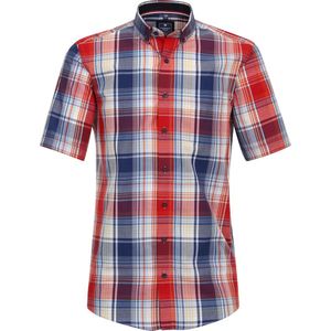 Redmond - overhemd - heren - Regular Fit - korte mouw - rood blauw - maat L