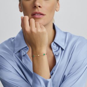 Armband Groen Agaat, Kwartsiet En Rondjes 16 - 17,5 - 19 Cm