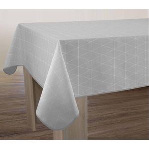 Tafelkleed anti-vlek Geo gris rond 160 cm Tafellaken - Decoratieve Tafel Accessoires - Woonkamer Decoratie - Bonne et Plus®