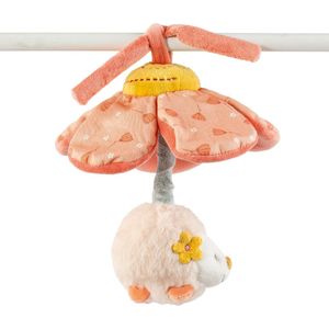 Nattou Mila, Lana en Zoe - Trillende Knuffel - 15 cm - Koraal