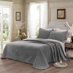 Sprei sprei 170 x 210 cm dekbed tweepersoonsbed gewatteerd kristal fluweel 1-delig dekbed dekbed deken spreien