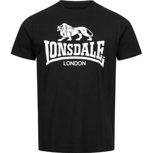 Lonsdale Classic T-Shirt Oud Logo Zwart - Maat: L