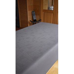 Jacquard Geweven Gecoat Luxe Tafellaken - Tafelzeil - Tafelkleed – Washington Taupe - Grijs - Rechthoekig - 140 cm x 400 cm