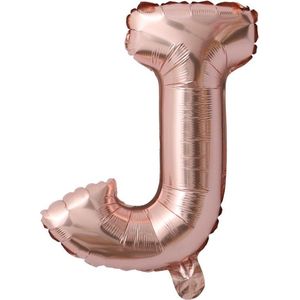 Folieballon / Letterballon Rose Goud  - Letter J - 41cm