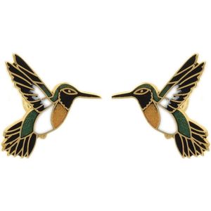 Behave Oorbellen steker vogel groen kolibrie