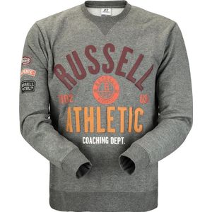 Russell Athletic - Men Crewneck Sweatshirt - Heren crew Sweater - S - Grijs
