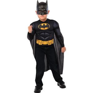 Rubies - Batman & Robin Kostuum - De Onbevreesde Echte Batman Kind Kostuum - Zwart - One Size - Carnavalskleding - Verkleedkleding