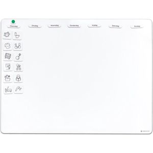 GreenStory - Sticky Whiteboard - Weekplanner / dagplanner Kind - met plaatjes - XL