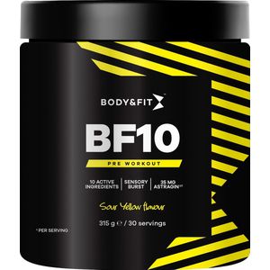 Body & Fit BF10 Pre Workout - Sour Yellow - Pre-Workout met Cafeïne - AstraGin® - 30 servings (315 gram)