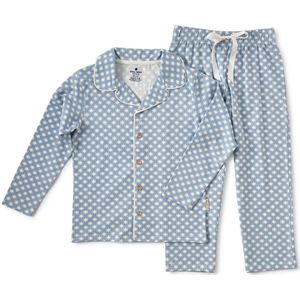 Little Label Pyjama Meisjes Maat 110-116/6Y - lichtblauw, wit - Twinkle - Pyjama Kind - Zachte BIO Katoen