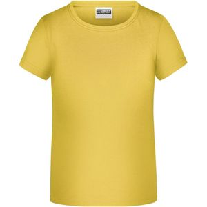 James And Nicholson Childrens Girls Basic T-Shirt (Geel)