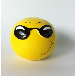 Spaarpot - Smiley Sunglasses - Zonnebrillen - Emotie - Emoji + Gratis Emoji Portemonnee