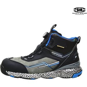 SIR SAFETY MANHATTAN Veiligheidsschoenen S7S HEREN Werkschoen Zwart Grijs - Aluminium Neus en Composiet Tussenzool - Antislip SR - Waterdicht