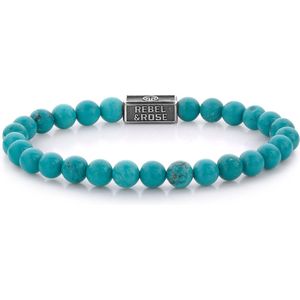 Rebel&Rose armband - Turquoise Delight 925 - 6mm