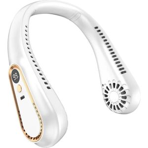 Nekventilator- Wit- Ventilator- Gezichtsventilator- Fan- Neckfan- Halskoeler- Nekkoeler- Zomer- Gezichtskoeler