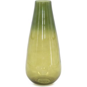 HomeBound by KY | Glazen vaas olive | 35x15cm | bloemenvaas olive