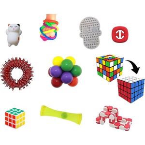 fidget toys friemel pakket 10 stuks Nieuw Pakket 2023 Back to School pakket - Feestdagen Pakket - Cadeau Pakket