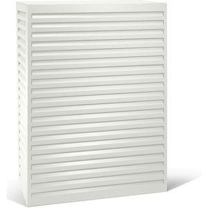 Evolar EVO-COVER-TW - Airco & Warmtepomp Buitenunit Omkasting - Maat Tower - 120 x 160 x 65 cm - Gepoedercoat - Aluminium - Hoogwaardige kwaliteit - Wit - RAL 9003