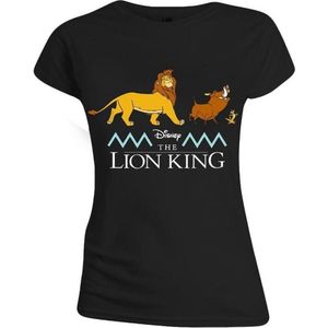THE LION KING - LOGO AND CHARACTERS WOMEN T-SHIRT - BLACK