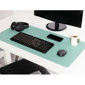 Bureau mat - Bureau Onderlegger - Bureau Organiser - Deskmat - Hoogwaardig Kunstleer - 90 x 43 cm - Turqoise