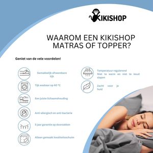 Topdek Matras Topper 3D Nasa - Traagschuim 140x220 +- 11cm dik-anti allergisch hoes-5 jaar garantie