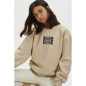 Trendyol TWOAW22SW1464 Volwassenen Vrouwen Sweatshirt Single pack - Beige - M