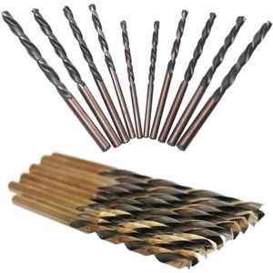 Hoge snelheid staal Twist boor kobalt hoge snelheid stalen boorbits metaal boor 3mm 2P 3.5mm 2P 4mm 2P 4.5mm 2P 5mm 2P (10 stuks)