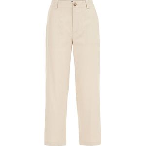 WE Fashion Dames regular fit culotte van linnenmix