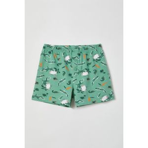 Woody - Jongens-Heren Boxershort, moerasgroen - krokodil - Print - 14 jaar