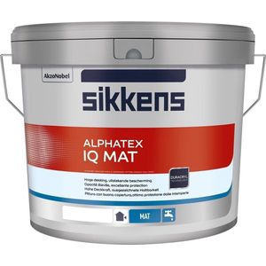 Sikkens Alphatex IQ Mat - Uitstekende beschermende matte buitenmuurverf - 10 L - Wit