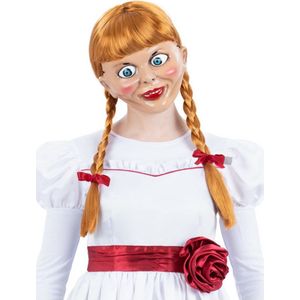 Smiffy's - Pop kostuum Kostuum - Annabelle Heidi Pruik Met Strikjes - Rood - Bierfeest - Verkleedkleding