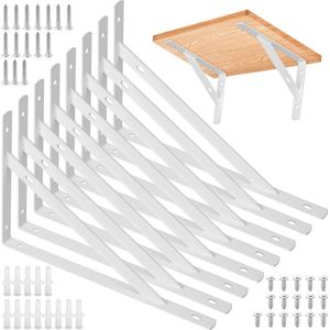Goodivery ® Stevige Metalen Plankdragers voor Zware Lasten met Driehoekstructuur en Wandbevestiging