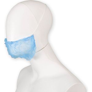 Hynex Baardnetjes blauw seal met 100 stuks - PP Non Woven wegwerp baadnetten