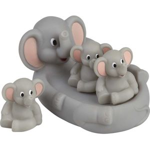 Badspeelset olifanten 4 delig - Badspeelgoed Olifant - Speelgoed voor kinderen en baby's