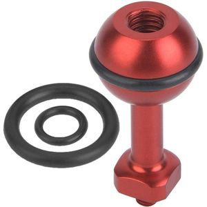 Kogelkopbeugel Aluminium Duikbeugel voor Actiecamera - Vullichthouder Bevestiging 1/4 '' Schroef (Rood)