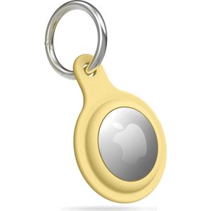 YPCd® Apple Airtag Siliconen Sleutelhanger - Geel
