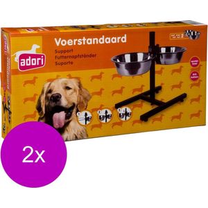 Adori H Standaard Inclusief 2 Bakken - Hondenvoerbak - 2 x 28 cm