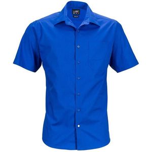 James and Nicholson Herenshort zakelijk overhemd (Koningsblauw)