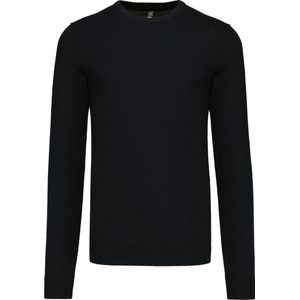 Pullover/Cardigan Heren L Kariban Ronde hals Lange mouw Black 50% Katoen, 50% Acryl