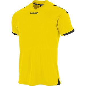 Hummel Fyn Shirt Korte Mouw Kinderen - Geel / Zwart | Maat: 152