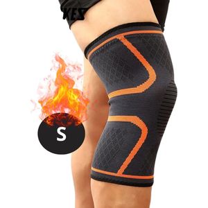 Nivard Kniebrace - Sportbrace Knie - Knee Sleeves - Knee Sleeves Powerlifting - Compressie Knie Brace - Knee Wraps - Knee Support - Dames - Heren - Comfortabel - Oranje - Maat S