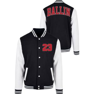 Mister Tee - Ballin 23 College jacket - L - Zwart/Wit