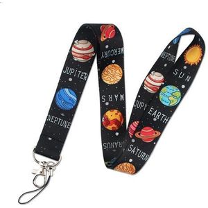 Keycords - stevig keycord planets l - lanyard - sleutelhanger - sleutelkoord