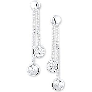 The Kids Jewelry Collection Oorhangers Zirkonia - Zilver
