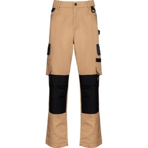 Broek Heren 44 NL (38 FR) WK. Designed To Work Camel / Black 65% Polyester, 35% Katoen