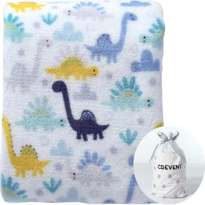 75 cm x 100 cm gezellig pluizig warm fleece baby wieg deken voor jongens kleine kinderen wieg Cot kinderwagen (dinosaurus