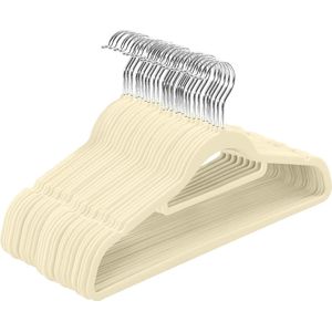 Set van 20 elegante fluwelen hangers, elk 41,5 x 0,6 x 22 cm