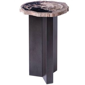 PTMD Bijzettafel Jisse - 30x35x53 cm - Hout - Zwart