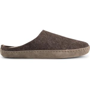 Travelin' Get-Home Heren Slip-On sloffen - Wollen pantoffels - Suede zool - Bruin